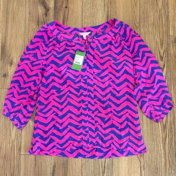 Lilly Pulitzer Tops - NWT Lilly Pulitzer Women's I Got Lucky Pop Pink Moxy Top Size Small